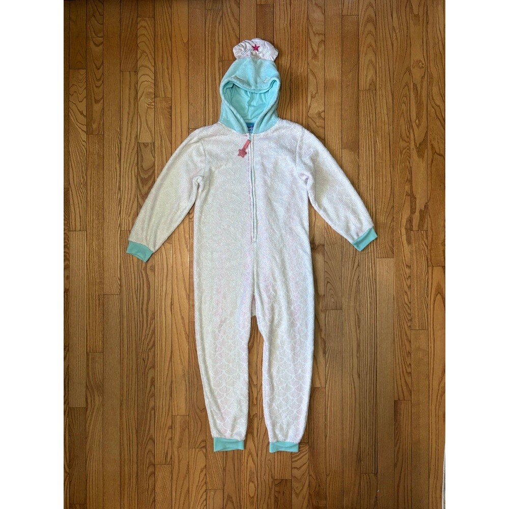 kids girls mermaid onesie sleepwear costume halloween pajama fall winter fleece